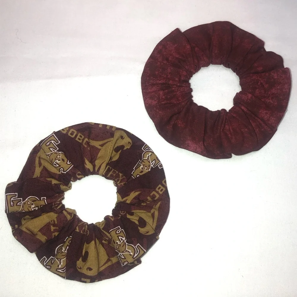 NWT Texas State Bobcats Scrunchies Wristbands 2 pack Made in USA